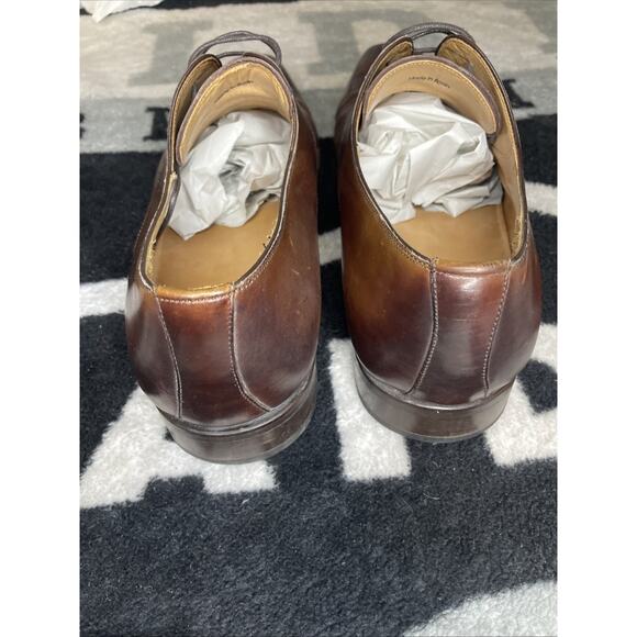 MAGNANNI ‘HARLAN’ MENS BRITISH TOBACCO BURNISHED CAP-TOE OXFORD SIZE 11.5 $425 main image 11